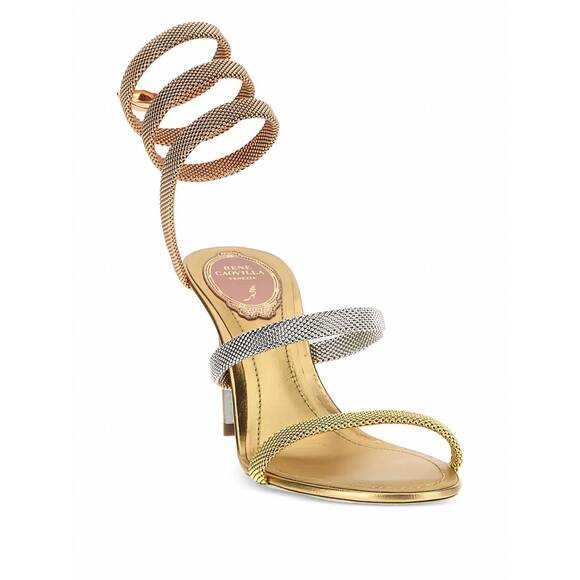 RENE CAOVILLA Shoes - NEW RENE CAOVILLA women's cleo tri-tone sandals in gold